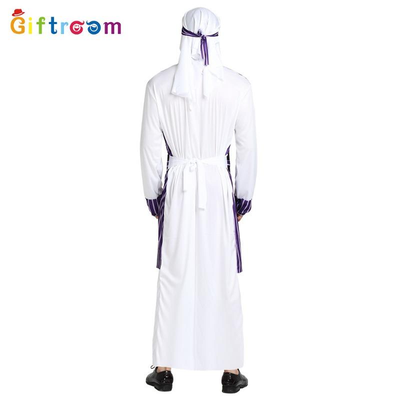 Halloween Party Costume Purple Samurai Men Dubai Clothing Muslim Stage Performance Costume