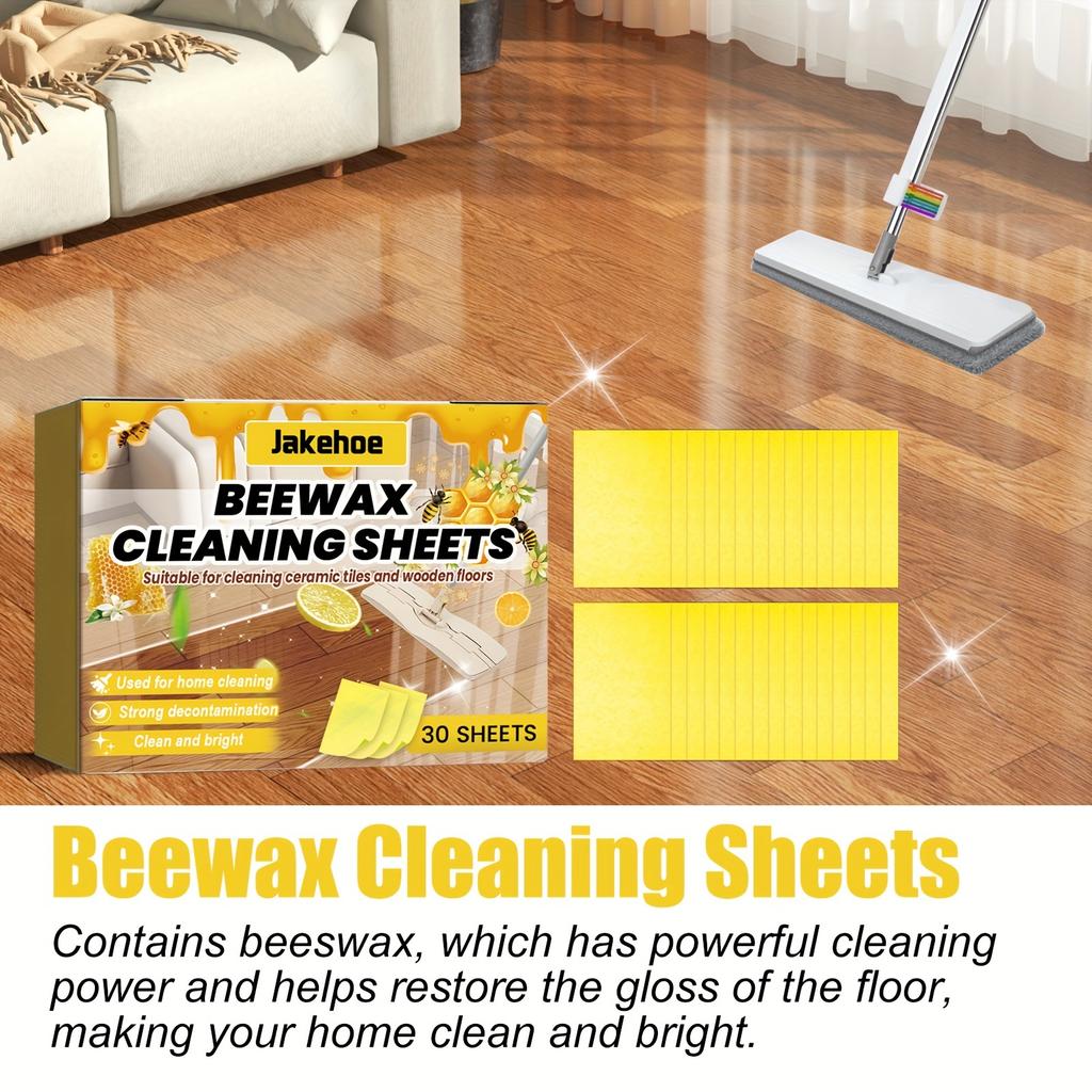 30/60pc Cleaning Sheets for Powerful Decontamination-Suitable for Home Cleaning,Strong Decontamination and Restoring Floor Gloss