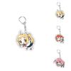 Unique Cartoon Character Printed Acrylic Keychain With Bag Pendant Accessories