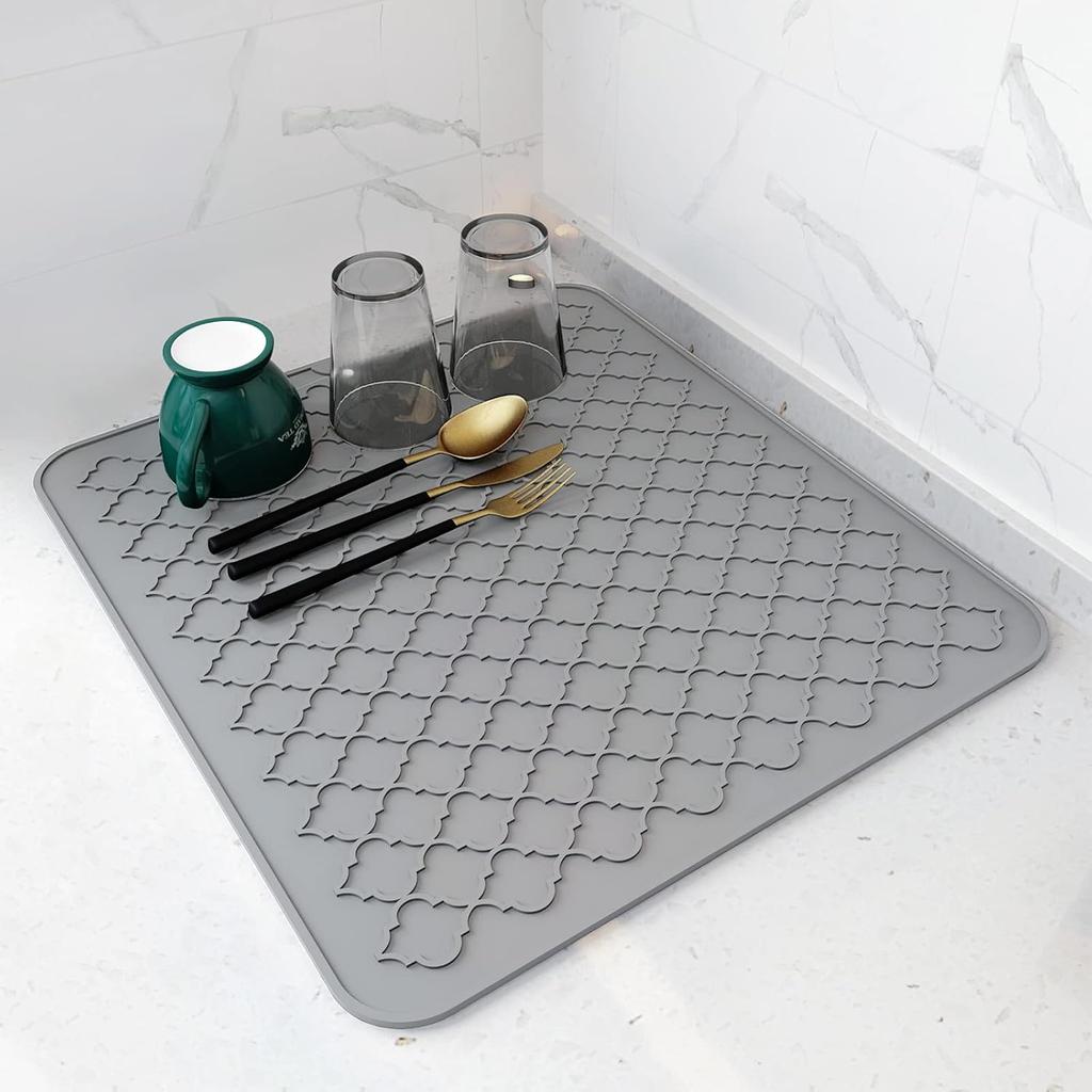 Non-Slip Dish Drying Mat - Heat Resistant Kitchen Mat, Coffee Drying Pad, Kitchen Accessories - Perfect for Kitchen Counter