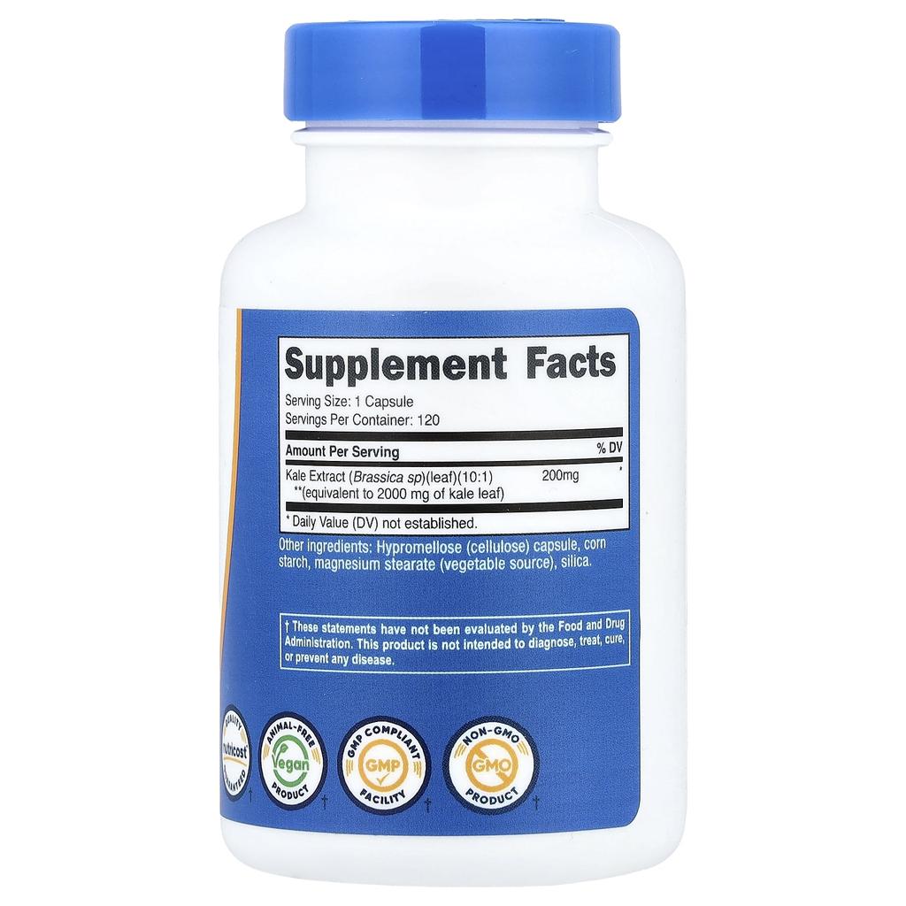 Nutricost, Grünkohl, 2.000 mg, 120 Kapseln