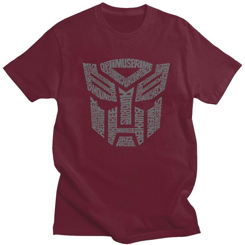 Personalizowane koszulki z kreskówkowymi Autobotami Transformers z krótkim rękawem, bawełniane koszulki, koszulki streetwear, koszulki na co dzień, luźne ubrania