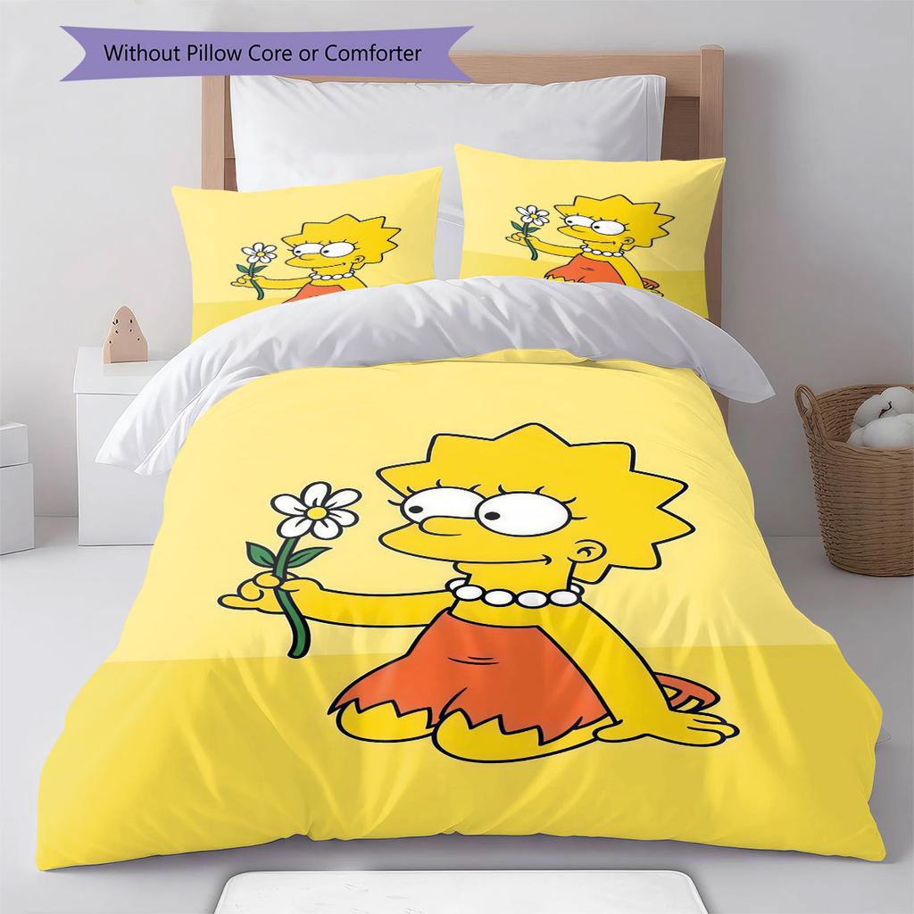 Lisa Pattern Bedding Home Decoration Birthday Gift ( 1 Duvet Cover + 2 Pillowcase, Without Core),fan Merchandise.