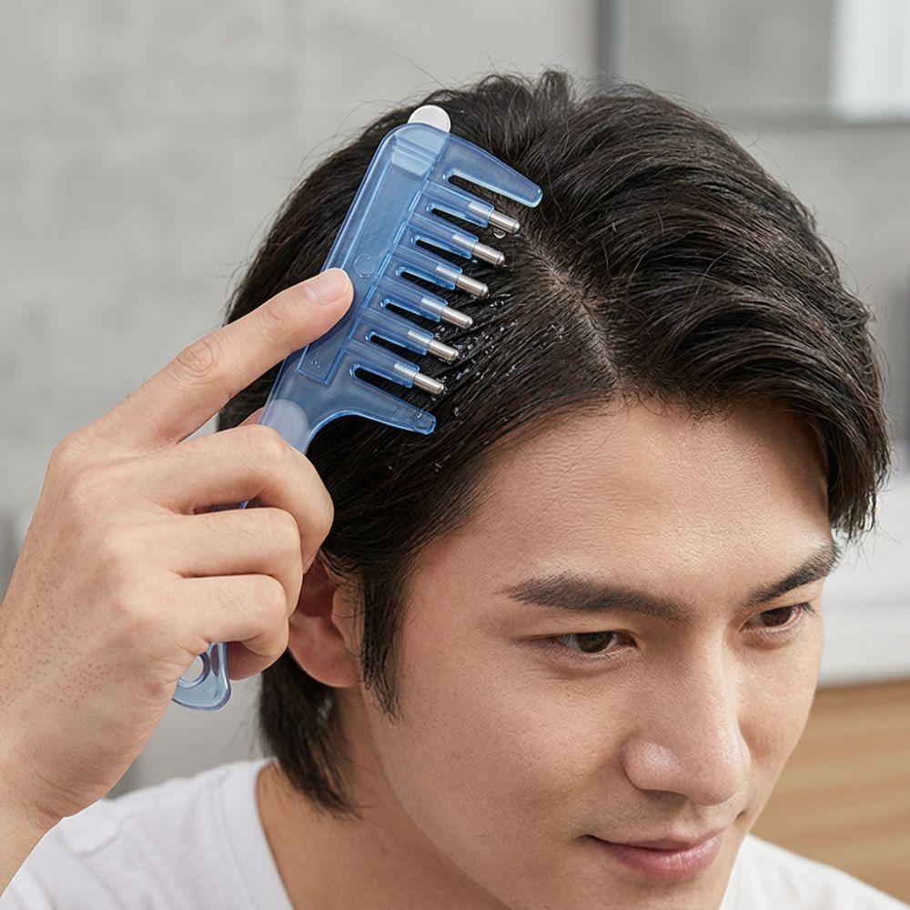 Rolling Metal Teeth Scalp Liquid Guide Comb Hair Care Comb Scalp Beard Car