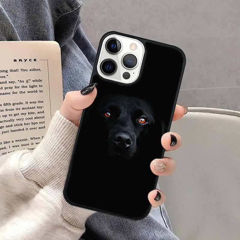 Black Labrador Retriever Animal Dog Phone Case for iPhone 17 Air 16 16e 15 Plus for Apple 13 11 12 14 Pro Max Cover