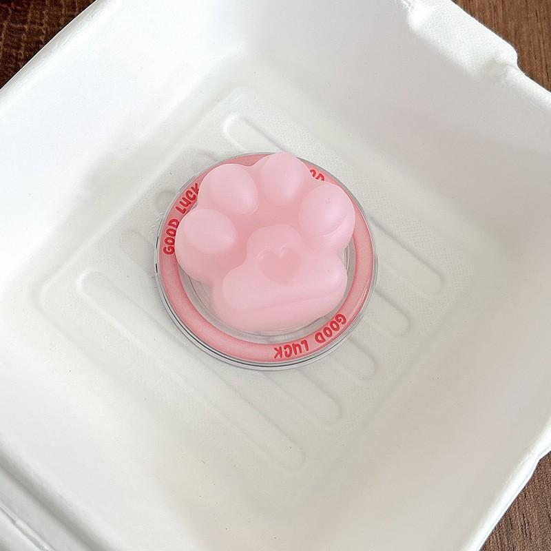 Solid Color 3D Cat Paw Magnetic Suction Phone Airbag Holder With Back Sticker Watching TV Shows Desktop Lazy People Portable