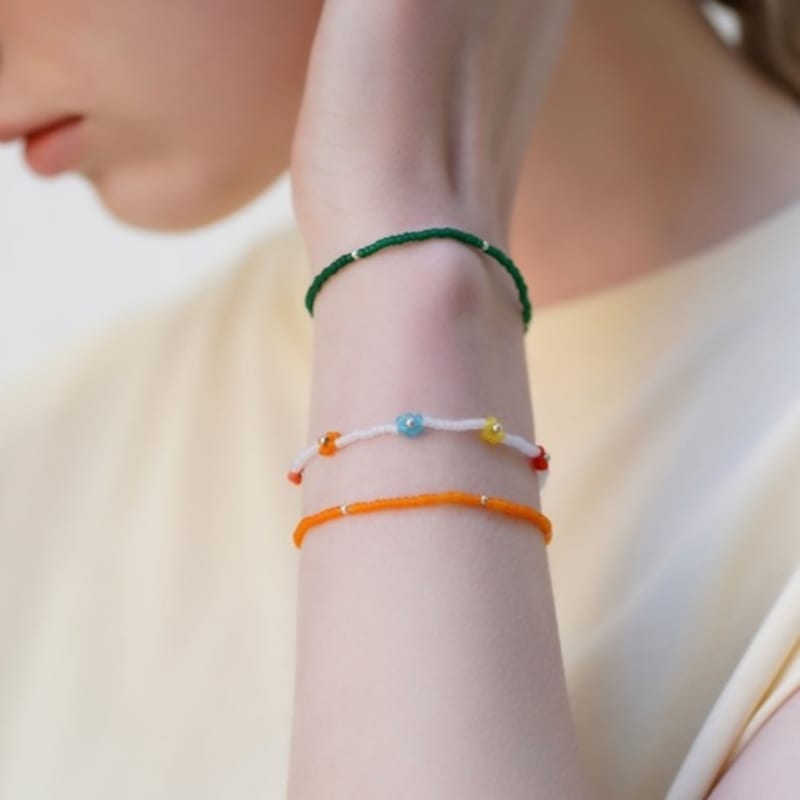 BONBEAU Color layered daily beads Bracelet Layered simple bead bracelet 5 colors