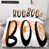 Halloween Boo King Queen Duvet Cover Cartoon Eyes Bedding Set for Kids Teens Adults Little Monster Ghost Polyester Quilt Cover