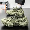 Men's Shoes Summer Breathable Mesh Fly-woven Mesh Shoes Men's New Trend Sports and Leisure Thick-soled One-pedal Socks Shoes