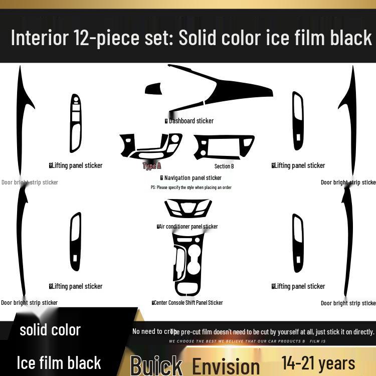 Frosted Glitter Anti-Scratch Film for Buick Envision Console Decoration