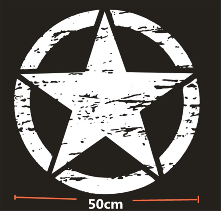 1x White Star Pattern Stylish Car Sticker Decal High Quality Vinyl For Truck SUV