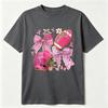 Preppy Football Breast Cancer Graphic T Shirt Coquette Breast Cancer Awareness Tee Ribbon Cheer Football Mom Girly Game Day Tops
