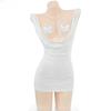 XXOO Erotic Sexy Beauty Fairy Goddess White Dress Uniform Women Bead Chest Chain Outfits Cosplay Costumes