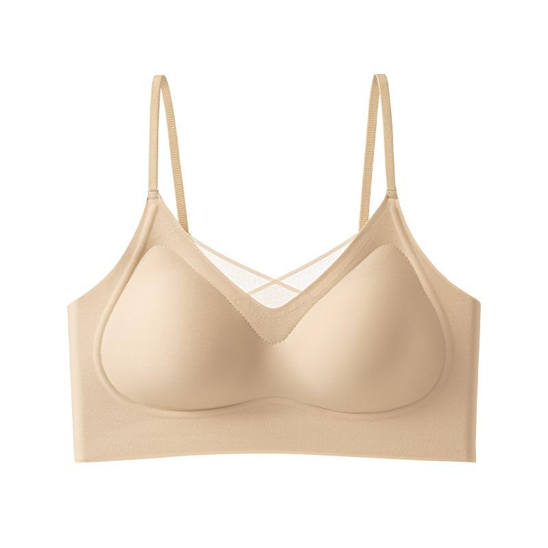 Liquid foundation invisible seamless underwear women gather soft support pull anti-sagging breast bra