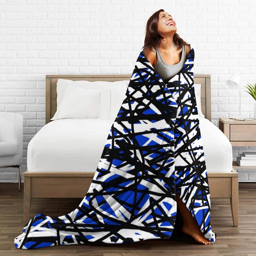 Soft Bedding Throws Travel Car Van Halen Blue Scars Blanket Flannel Bedspread For Bedroom Casual Sofa Bed Cover