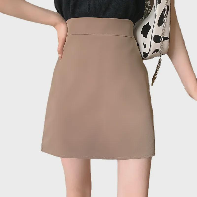 2023 Spring/Summer Korean Candy A-Line High Waist Multi-Color Student Skirt