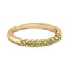 Peridot Round Half Eternity Ring - 925 Sterling Silver Gold Vermeil