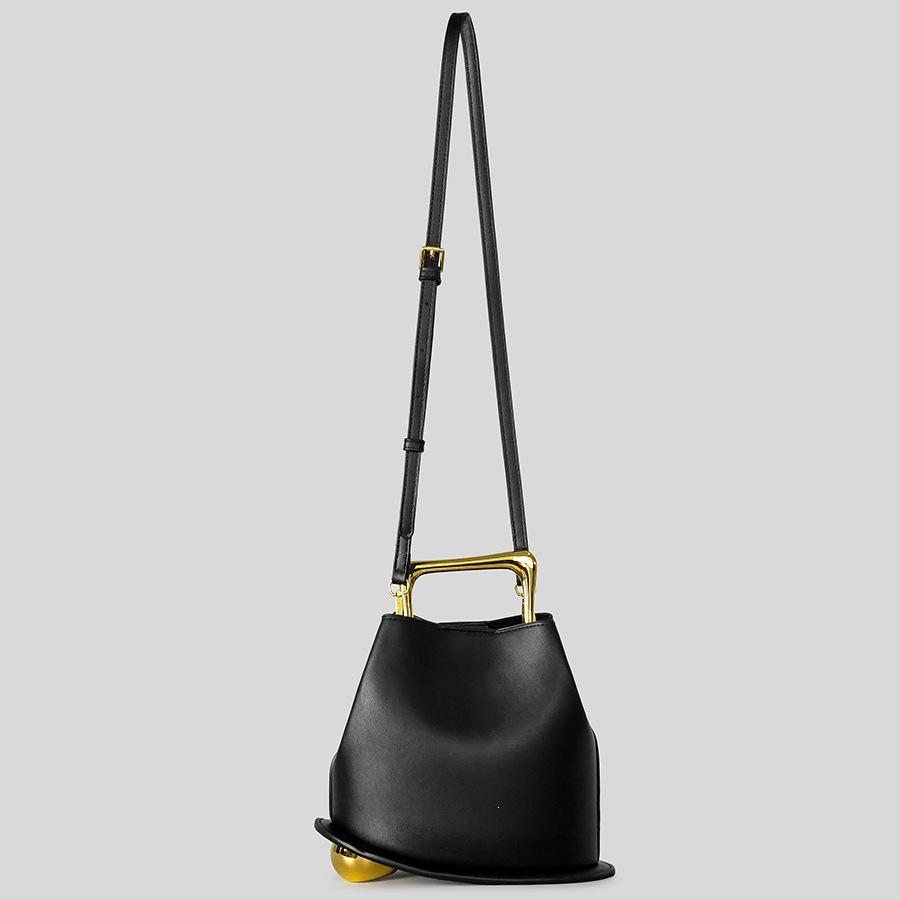Leichter Luxus Mode Metall Tragbar Unregelmäßige Eimer Tasche Texturierte Bankett Tasche Damen Handtasche