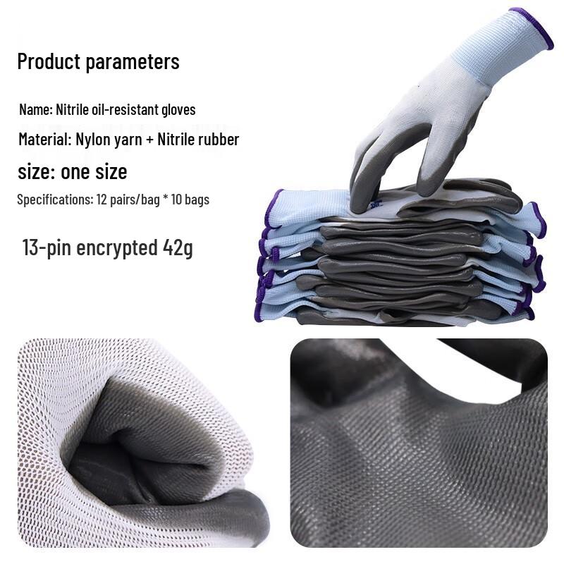 Industrial Nitrile Coated Work Gloves