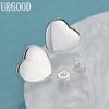 925 Sterling Silver Heart-Shaped Pierced Earrings Wedding Fashion Jewelry