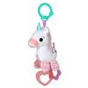 Bright Starts Sparkle & Shine Unicorn [0 Months and Up] Rattle, Teether, Finger Development Toy, Plush Toy 11122