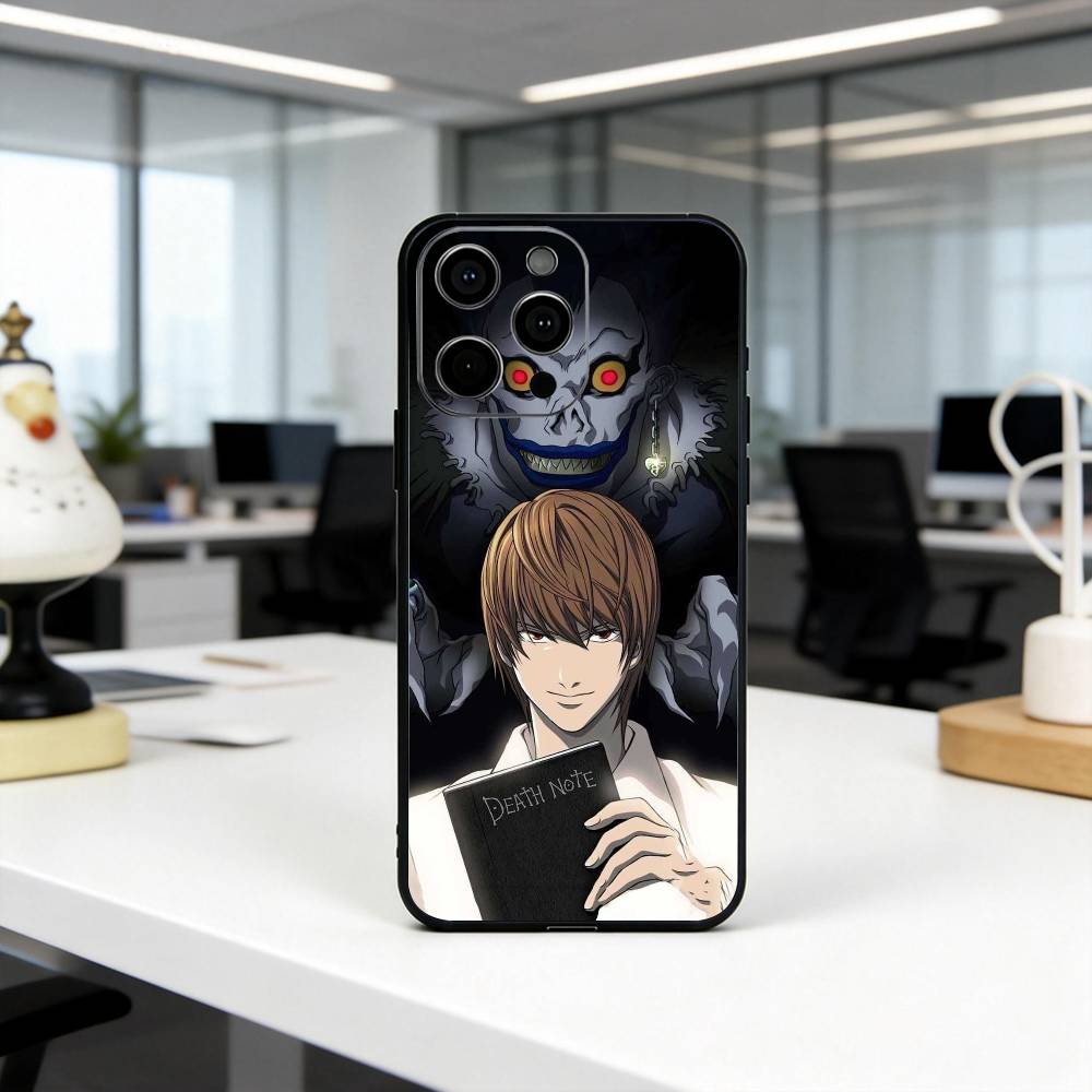 D-Deaths N-Notes L-Light Y-Yagami K-kira Phone Case For iPhone 17, 16,15,14,13,12,11 Plus,Pro Max, Others Soft Black Cover