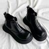 Fashion Woman Retro Chelsea Short Boots British Style 2025 Autumn Ankle Boots Platform Zipper Outdoor Anti Slip Women's Ankle Boots