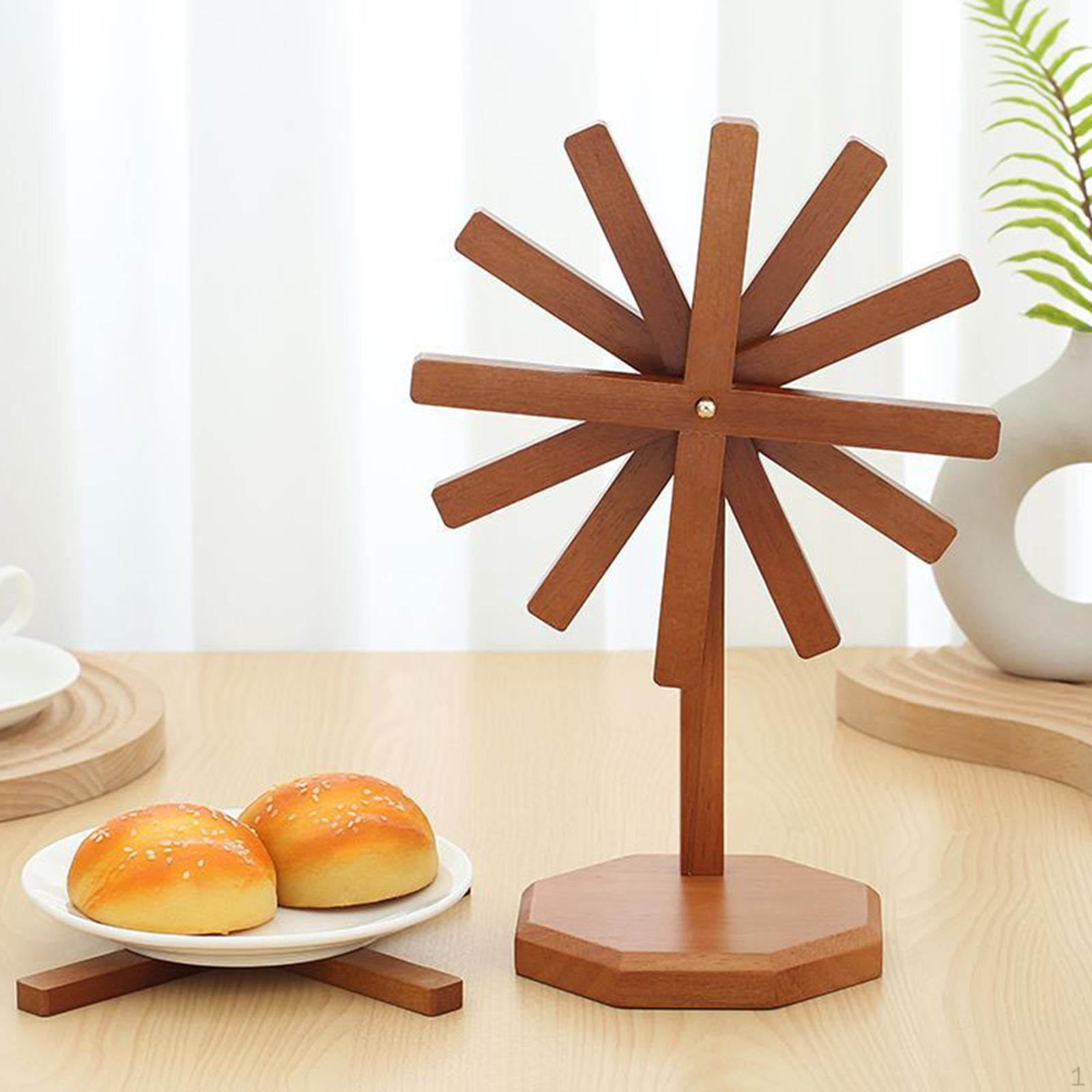 

Подставка под чашку из дерева, термостойкая, многофункциональная, новинка, настольная, деревянная подставка под сковородки, чайники Dark Wood Color