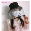 SOMALER Anti-spitting Protective Hat Cotton Dustproof Cover Peaked Cap Hat Anti Splash Cap