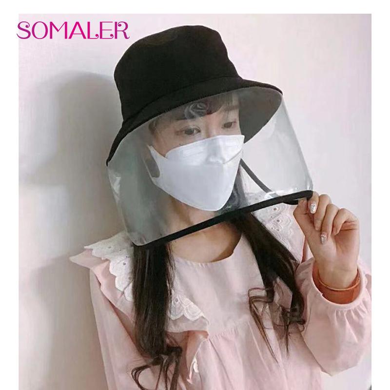 SOMALER Anti-spitting Protective Hat Cotton Dustproof Cover Peaked Cap Hat Anti Splash Cap