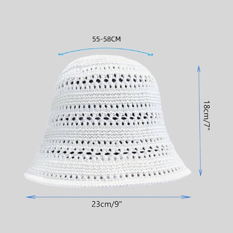 1Pcs Beach Korean Straw Hat Summer Women Visor Breathable Chic Bucket Hats Fisherman Cap Sun Caps Mountaineering Hat