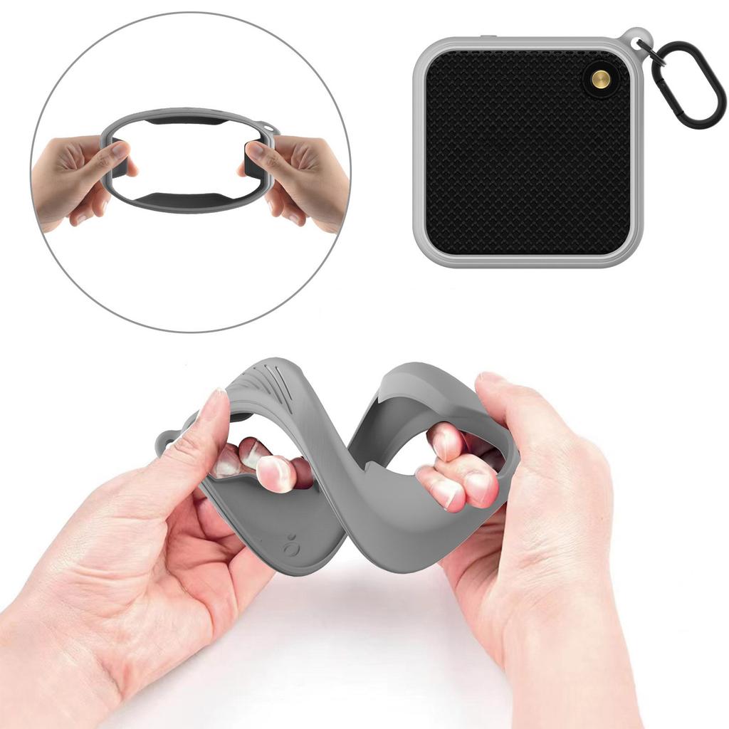 Durability AntiImpact Silicone Cover for Bluetooth-compatible Speaker Frame with Carabiner Clip Easy to Clean Surfaces