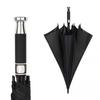 Large Automatic Dual-Use Umbrellas: Sun & Rain Protection with Long Handle and Black Glue for Sun Blocking