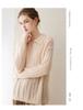 Kangbaolaisi Women's Cashmere Cable Knit Sweater - High-Quality, Versatile, Casual Base Layer