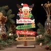Youqi Christmas Wooden Ornaments: Faceless Old Man, Snowman, and Reindeer Festival Decorations for Desktop
