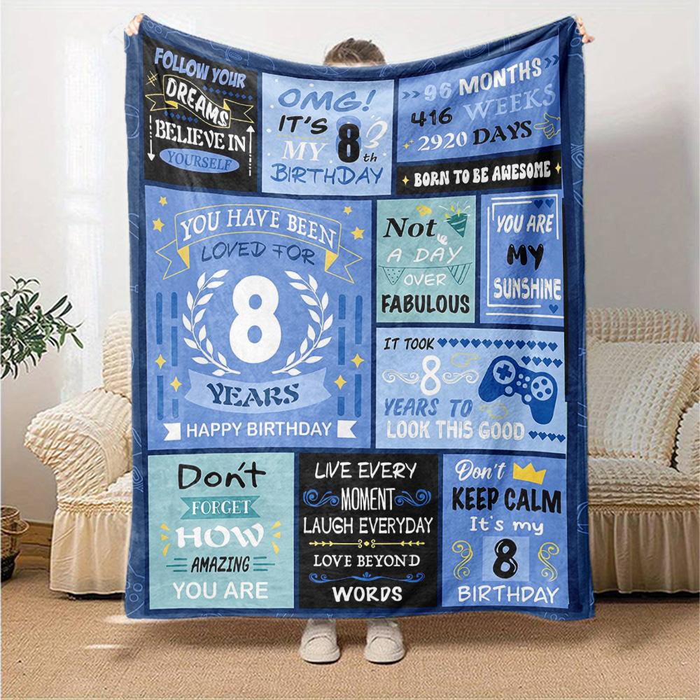 8Th Anniversary Countdown Throw Blanket Comfortable ure Throw For Sofa Couch Office Bed Picnics Four Seasons Multipurpose Warmthful Y20