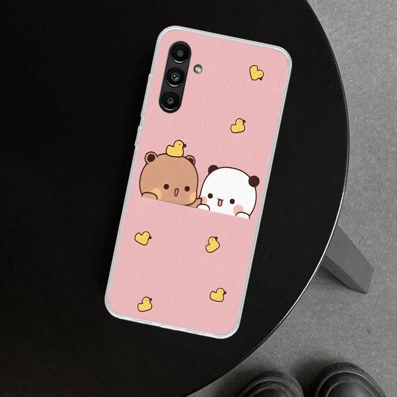 Cute Peach Goma Cat Phone Case Cover for Samsung Galaxy A17 A16 A26 A36 A56 A57 A37 A15 A25 A35 A55 A14 A24 A34 A54 A13 A23 A33
