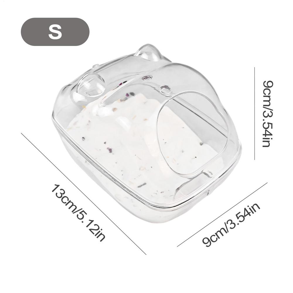 Pudełko do kąpieli piaskowej dla chomika Pudełko łazienkowe dla chomika Habitat do czyszczenia ciała małych zwierząt Dla myszoskoczków Kontener do kąpieli szynszyli