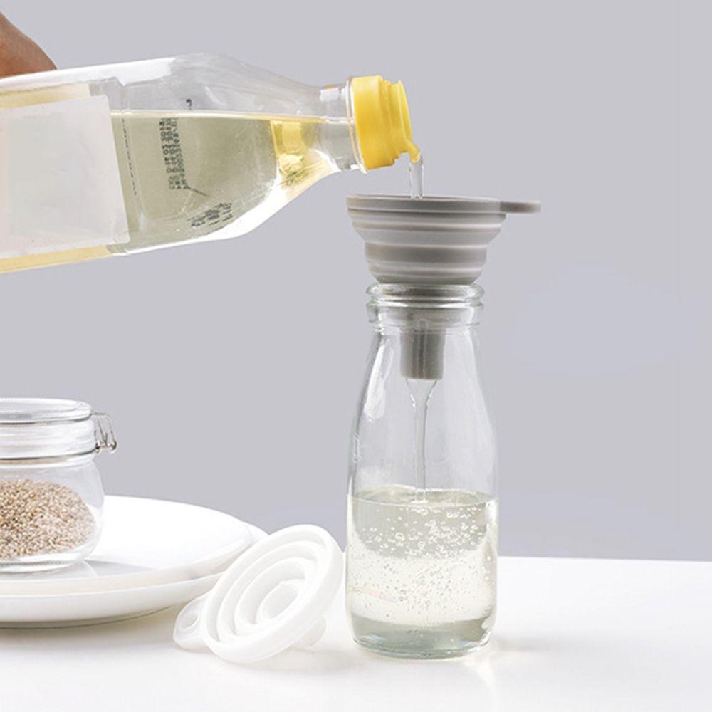 

Long Neck Collapsible Silicone Liquid Dispensing Funnel Kitchen Gadgets Funnel Household Utensils белый
