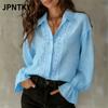 JPNTKY Women's Fashion Casual Long Sleeve POLO Neck Blouses & Shirts