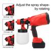 21V Electric Paint Spray Gun Large Capacity 800ml Tools For Home For Garden For Painting Sprayer Gun Airbrush For Battery