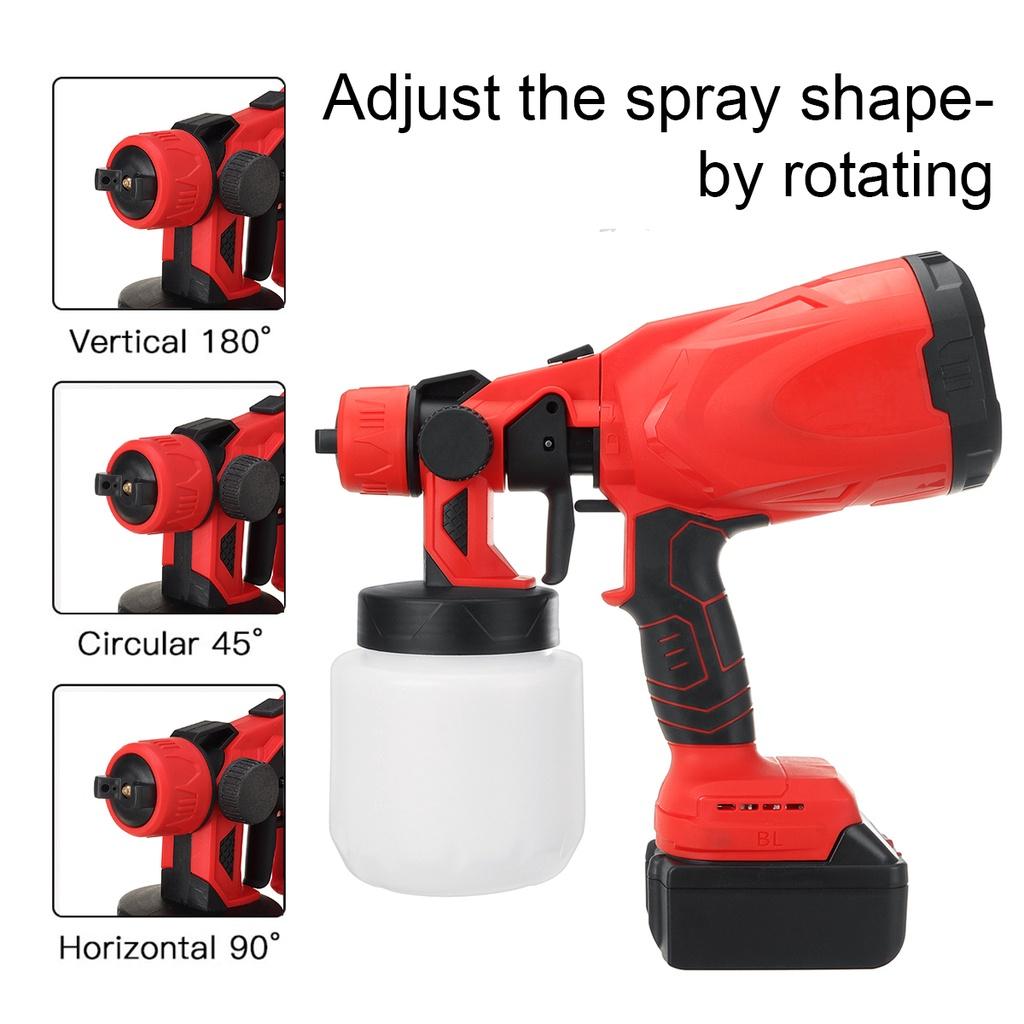 21V Electric Paint Spray Gun Large Capacity 800ml Tools For Home For Garden For Painting Sprayer Gun Airbrush For Battery