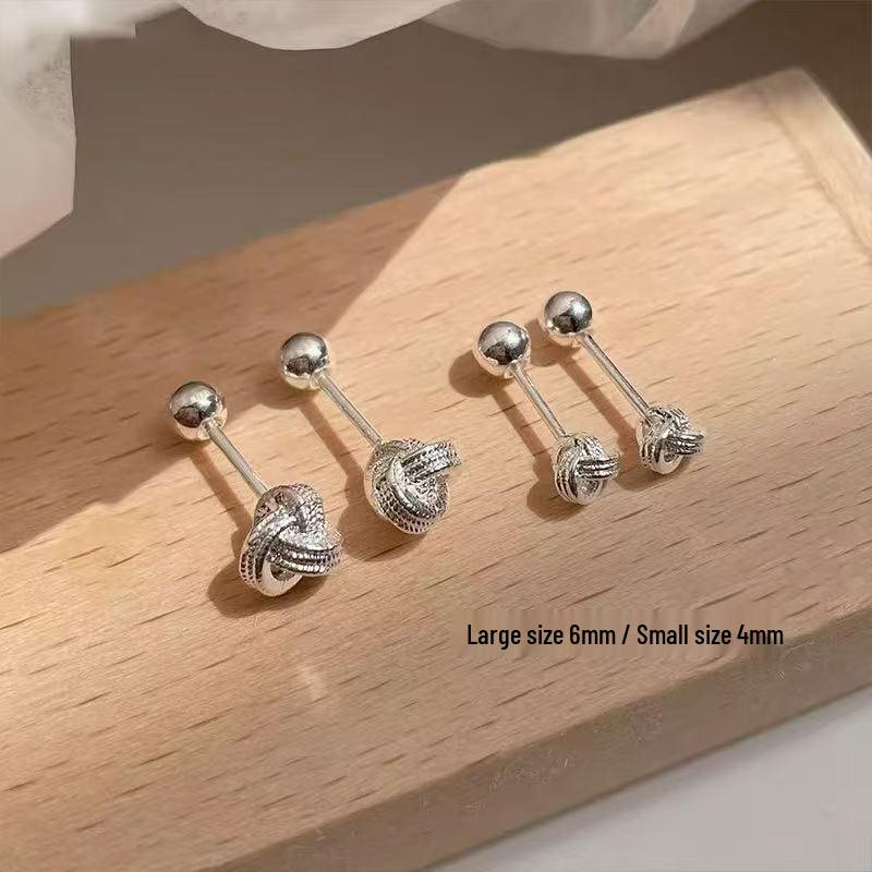 Elegant Ruyi Knot Stud Earrings: Unique Design for Everyday Fashion