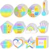 Crtiin 100 Pcs Sensory Strips Anxiety Calm Mindfulness Stickers Fidget Stress Breathing Sensory Sticker Different Textures Rough Tactile Tape for