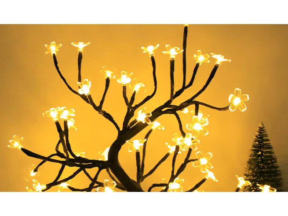 Cherry Blossom & Maple Leaf LED Tree Night Light - Creative Desktop Decoration Atmosphere Lamp