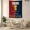 Custom Name Genoa CFC Wall Tapestry Aesthetic Wall Hanging Printed Fabric Blanket Decorative Tapestries for Bedroom Living Room Home Decor