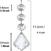 5pcs Simulate Ice Cone Acrylic Snowflake Pendant Crystal Diamond Xmas Tree Decoration  Christmas