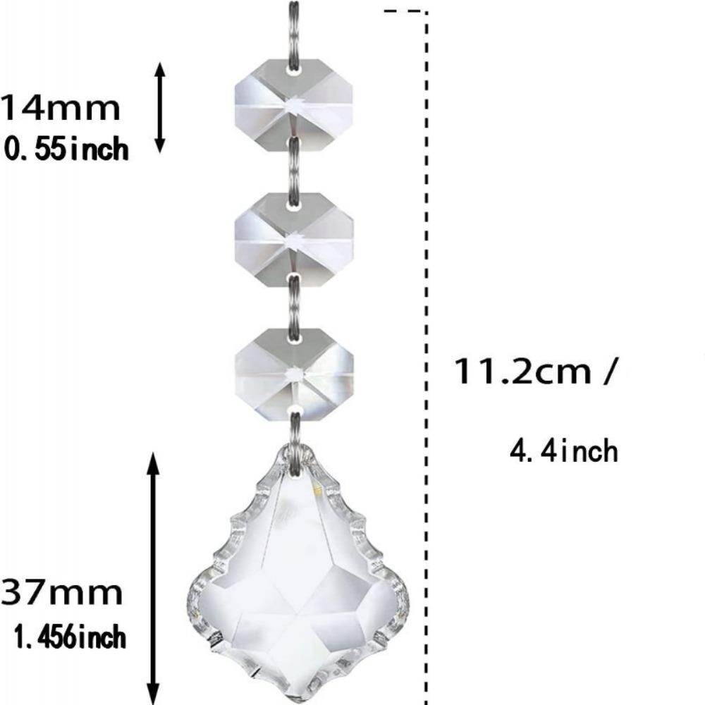 5pcs Simulate Ice Cone Acrylic Snowflake Pendant Crystal Diamond Xmas Tree Decoration Christmas