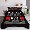Set Copripiumino Gaming Gamer Matrimoniale, Set Biancheria da Letto Videogiochi per Bambini, Ragazzi, Moderni Ragazzi Cartoni Animati Gamepad Set Copripiumino
