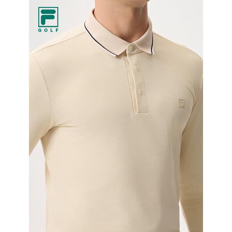 FILA Men's Long Sleeve Knitted Golf Polo Shirt
